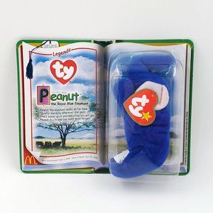 Ty Teenie Beanie Babies “Peanut the Royal Blue Elephant” McDonalds Toy – NEW